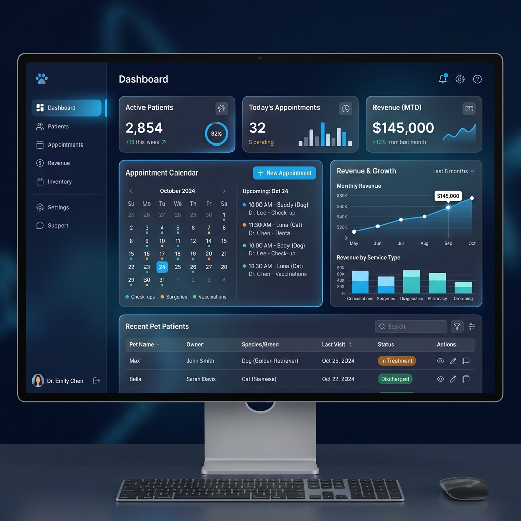 Panel de control de VetMaster